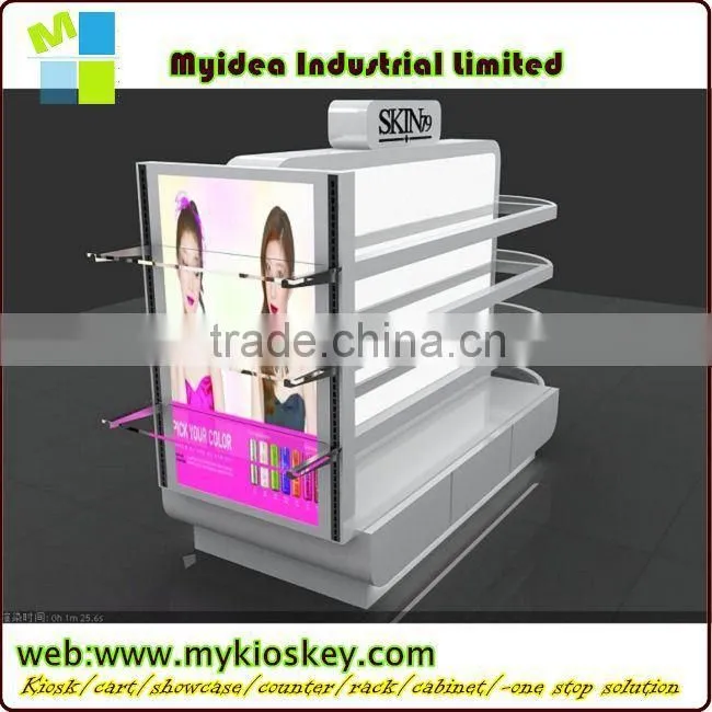 New brand cosmetic shop design lighting makeup case with stand