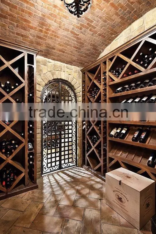 wrought iron cellar door with glass
