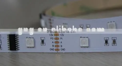 DC12V DMX512 Video effect addressable rgb led pixel strip, 30/60pcs dmx rgb led strip light