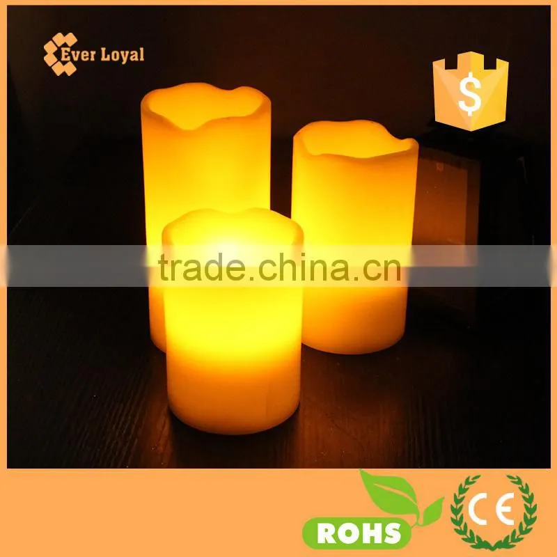 Traditional Pure White LED Candles With Flickering Candle Flame Battery Operated Light