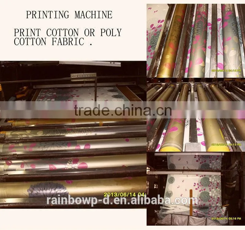 Trade assurance 100%cotton pigment print fabric for bed sheet/duvet cover