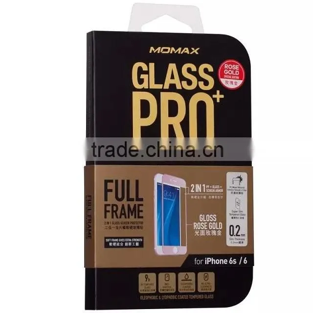 MOMAX 2 in 1 Full Frame Tempered Glass Screen Protector For iPhone 6/6s Clear Screen Protective Film MT-5051