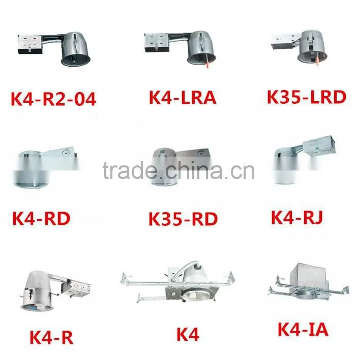 Iron material pot light with connecting bracket fit for led trim etl listed