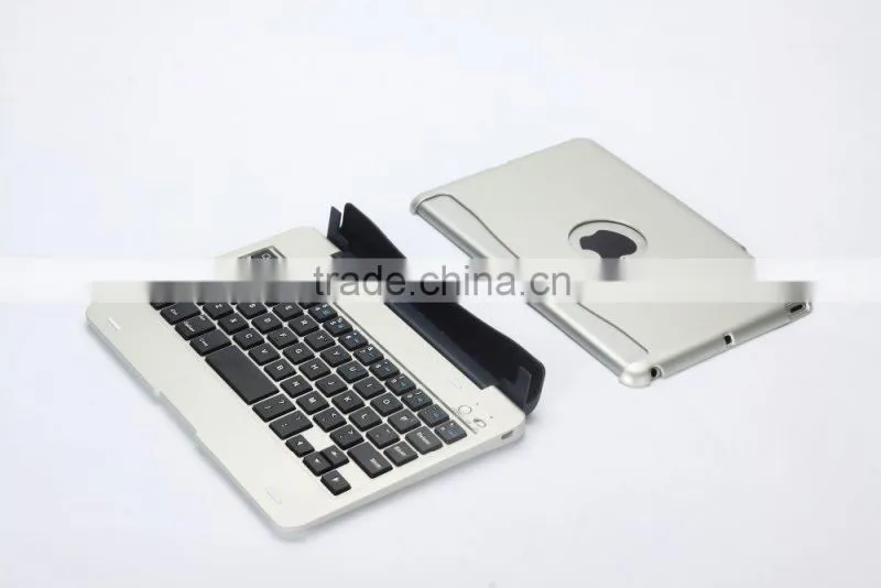 Hot selling Bluefinger keyboard case cover for iPad Mini with detacable cover,calmshell keyboard,