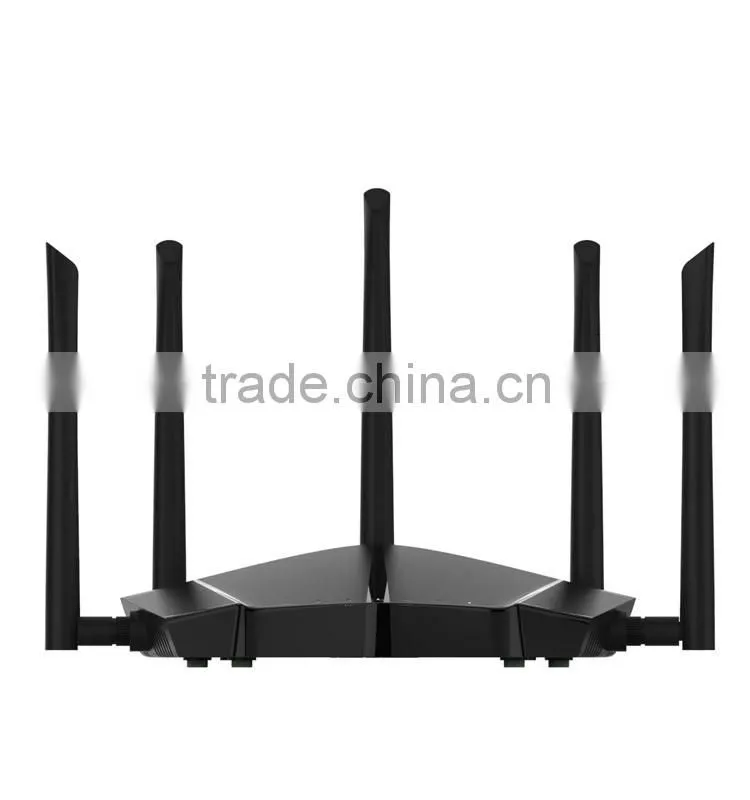 2016 New : 11AC 1200Mbps high power dual-band wireless router with 5*5dbi high gain detachable antenna