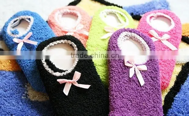 Anti slip fuzzy socks