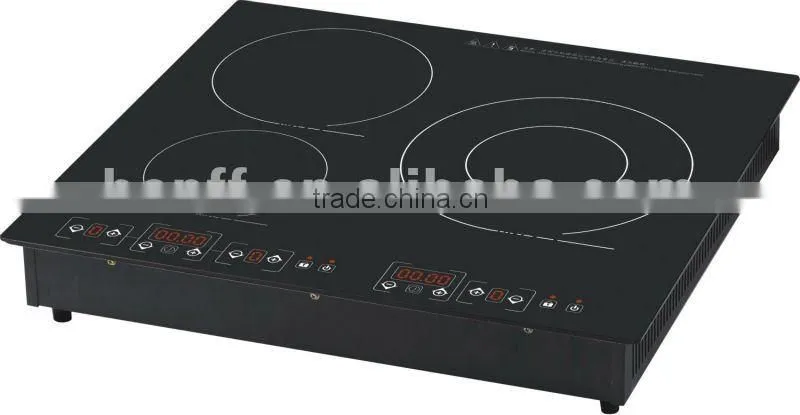 Touch control digital display 7200w 3 burner induction cooker