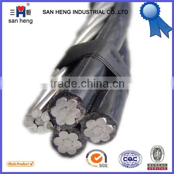XLPE PE PVC Insulation Material and Aluminum Alloy AAAC Aluminum AAC Conductor Material Low voltage twisted abc cable