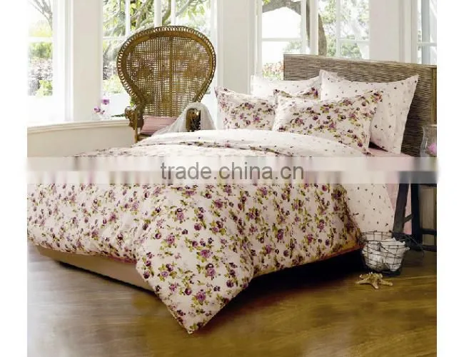 Reactive printed 3d bedding set king size 100% cotton modern bed sheet sets cheap luxury wedding bedroom set