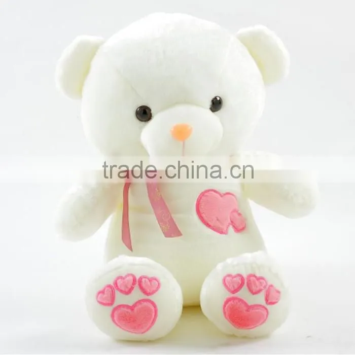 Fashion soft plush toy plush teddy bear with ribbon