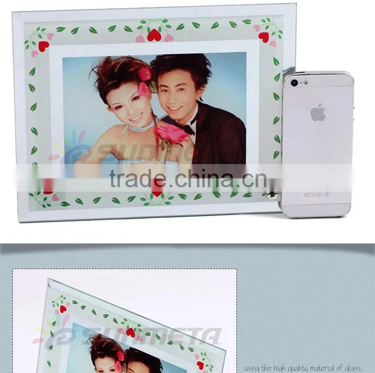 Sunmeta factory supply blank sublimation glass, heat press glass photo frame