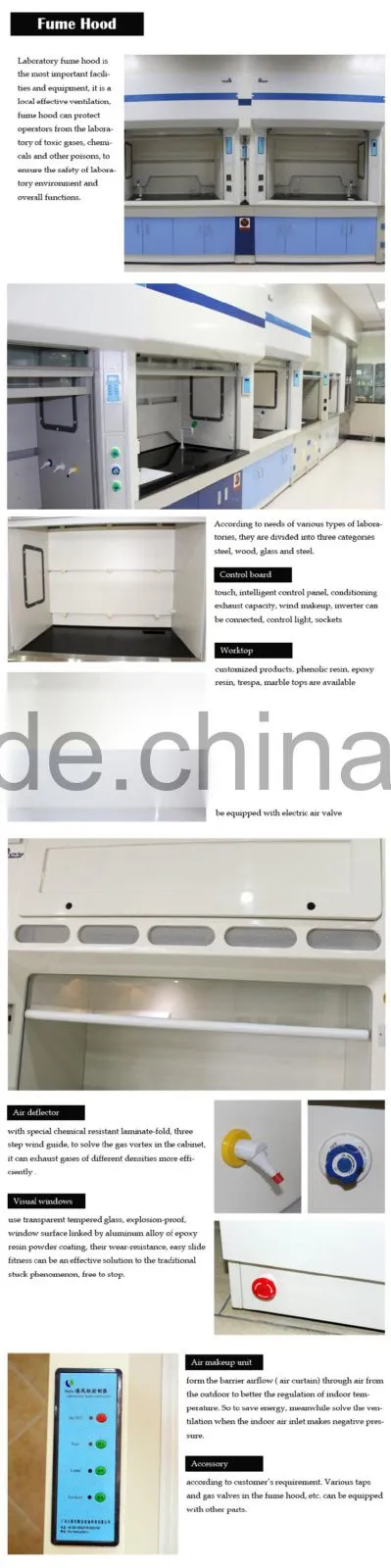 university hospital walk-in type Laboratory fume hood