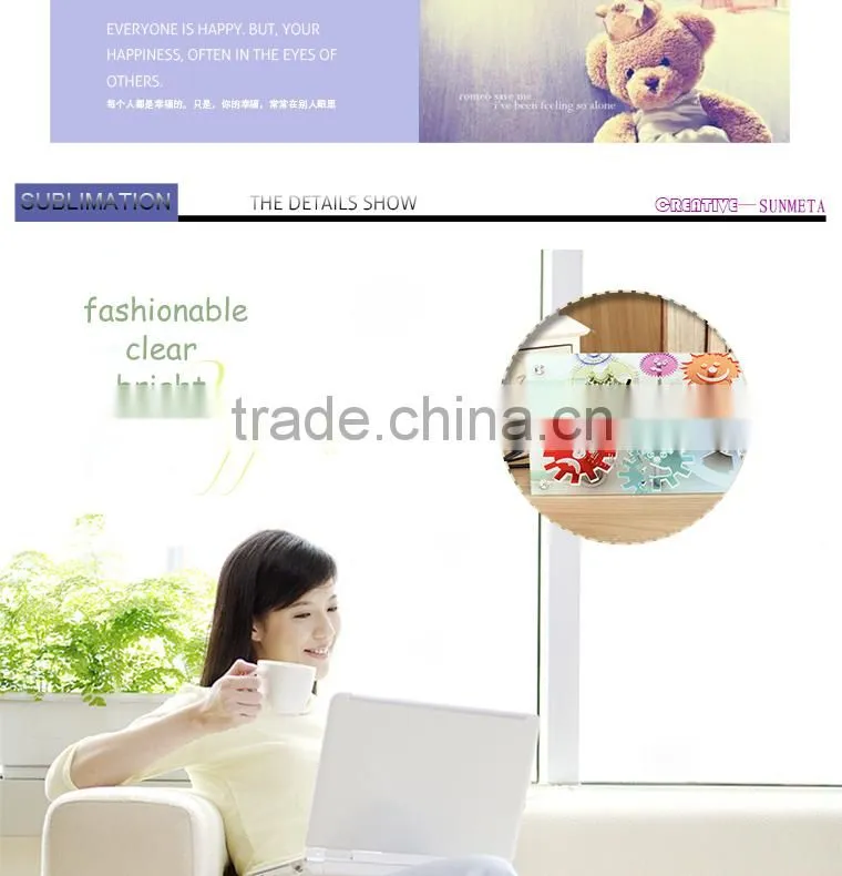 High Quality Sublimation Glass Photo Frame can be used for clock