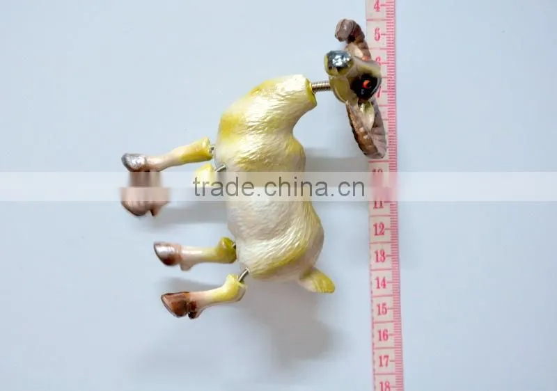 4 inch Pearl Powder Colorful Goat Plastic Fridge Magnets