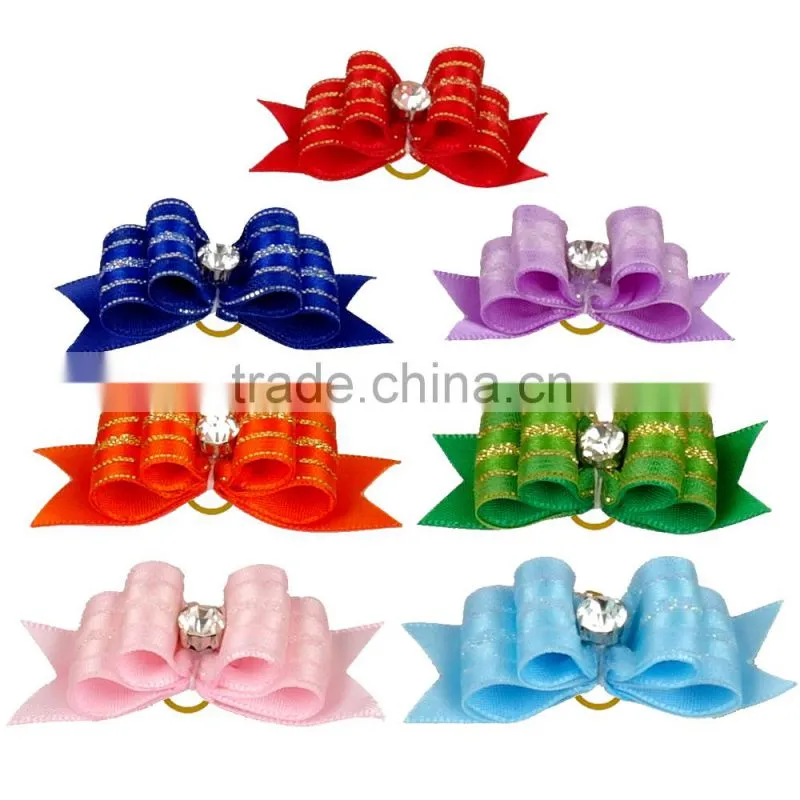 Multi Color Handmade Grooming Bows Wholesale Dog Hair Bows