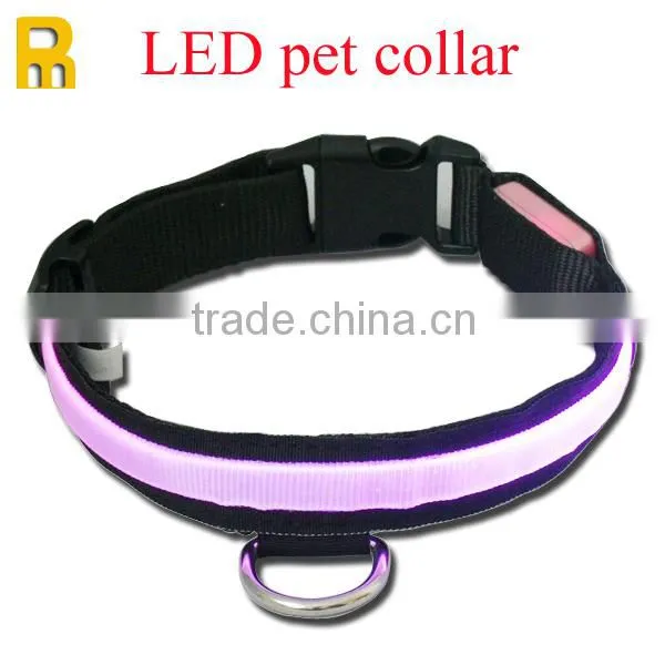 Considerable colorful LED dog collar or cat collar