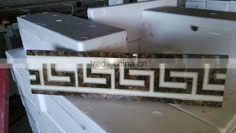 new desgn Ink-jet porcelain skirting lines match floor tiles 600x150mm