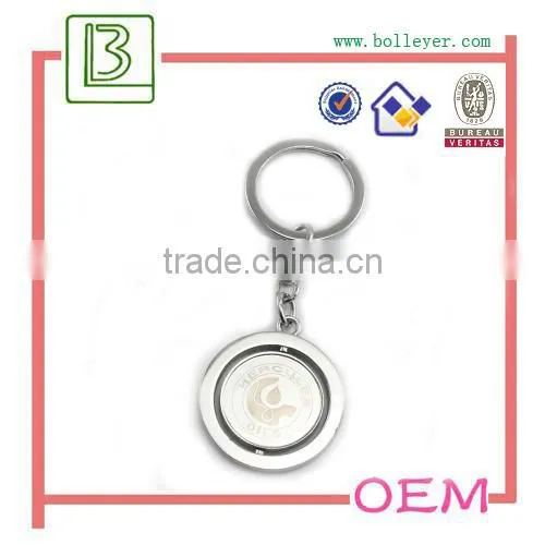 custom design swiveling heart shaped keychain