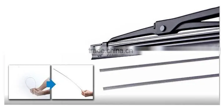 rubber strip wiper blade , metal wiper blade T650