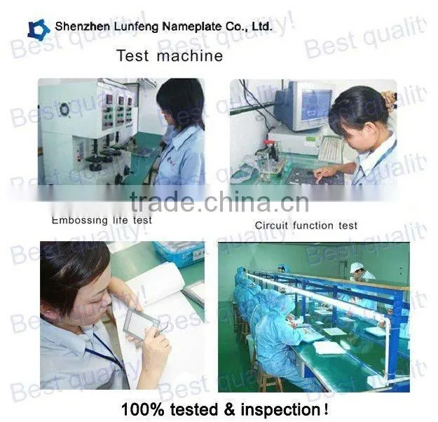 Tactile Membrane Panel With Aluminum Carrier