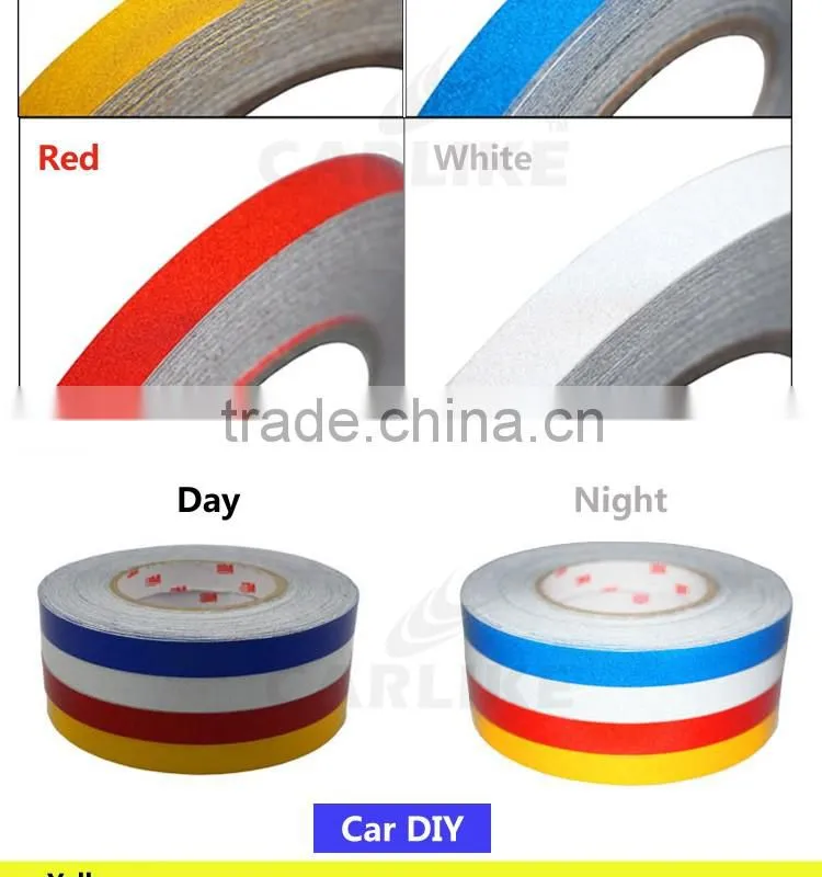1.5CMx45.7M 3M Removable Vinyl Sticker Real 3M Reflective Car Sticker