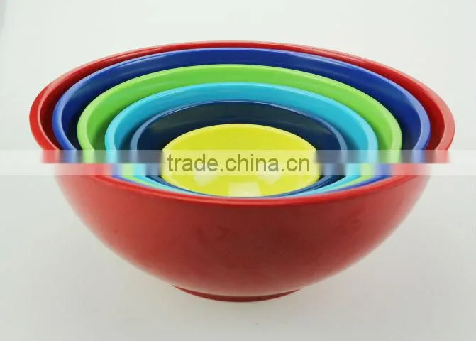 Large plastic salad bowl with lids, melamine salad bowl set
