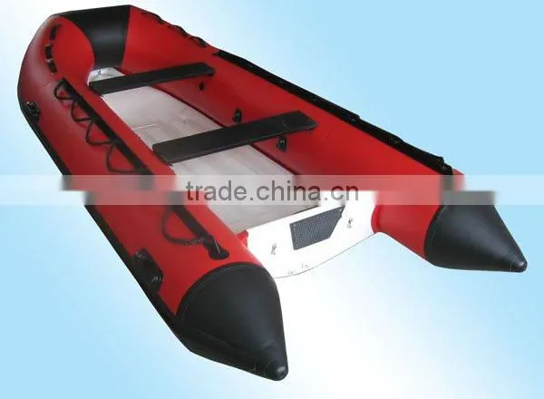 (CE) PVC material optional floor color fold rigid inflatable boat aluminum