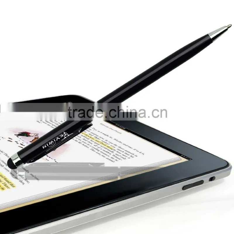 2 in 1 promotional metal stylus pen touch screen ballpoint pen printed customized logo on stylus pen