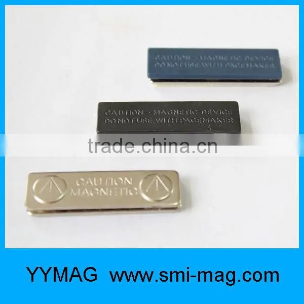 High quality 45x13x6mm reusable metal name badge holder