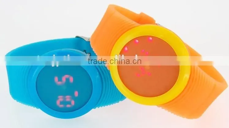 Women men Waterproof Touch Screen LED Digatal Silicone Jelly Watch Student Boy