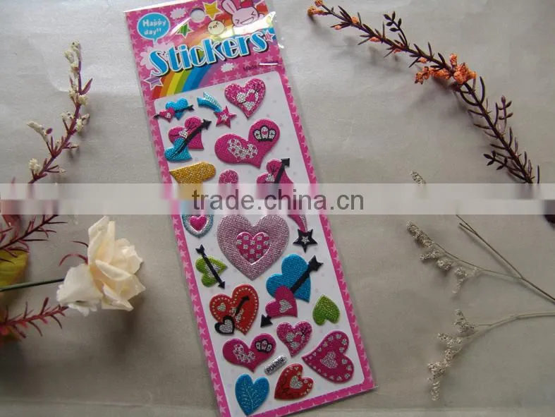 China factory custom puffy sticker