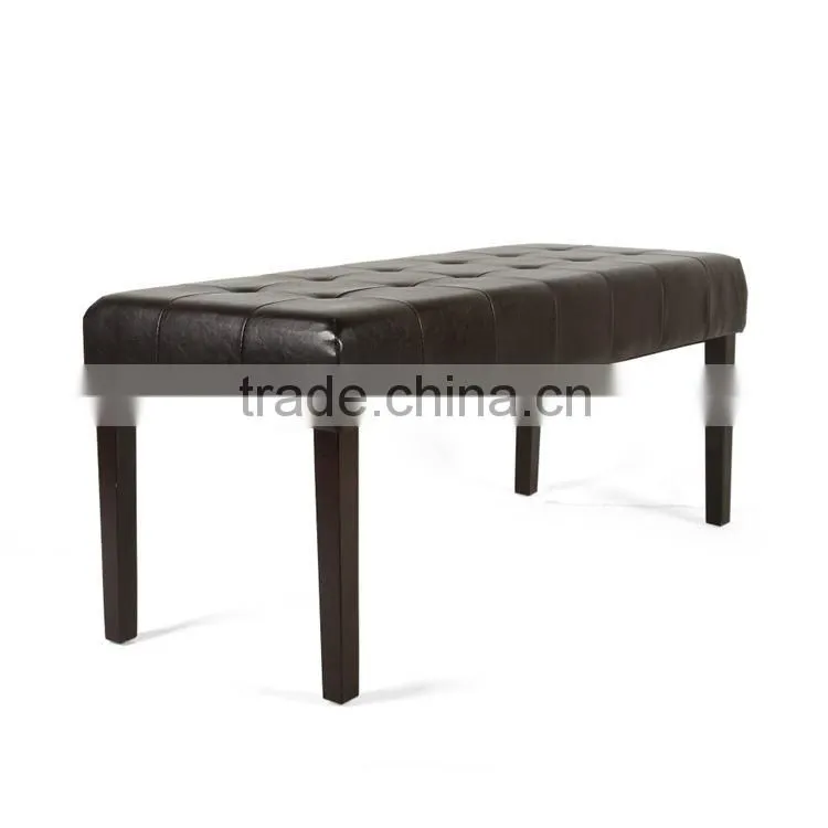 furniture high quality upholstered leather folding storage bench
