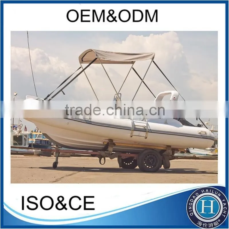 Rib boat 470 fiberglass hull rib boat set with completed boat accessories