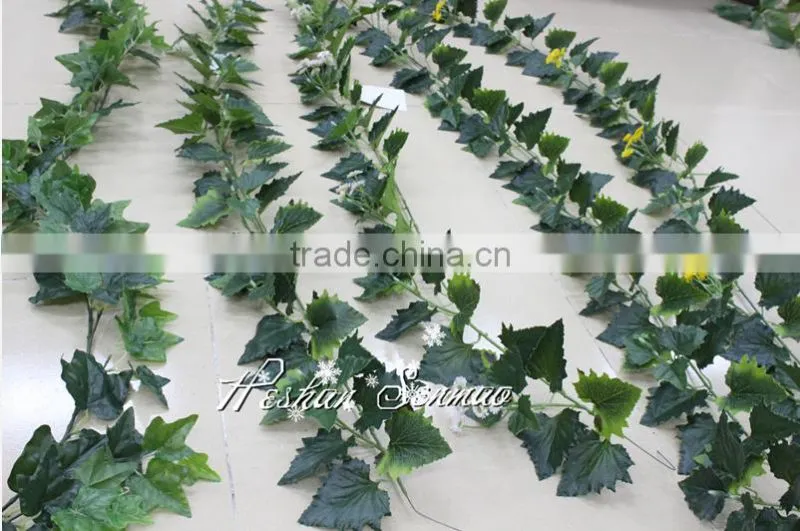 Artificial hanging rattan wall plant for indoor decoration