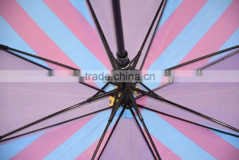 China brand wholesale durable fiberglass ribs crook handle umbrella