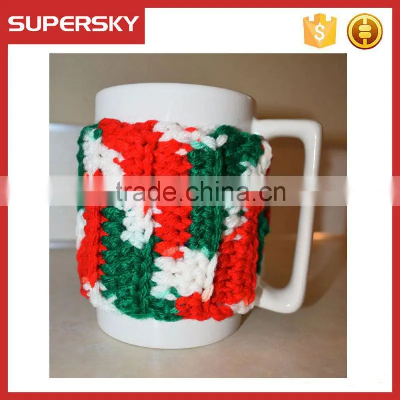 V-63 Handmade crochet cosy coffee cup mug sweater