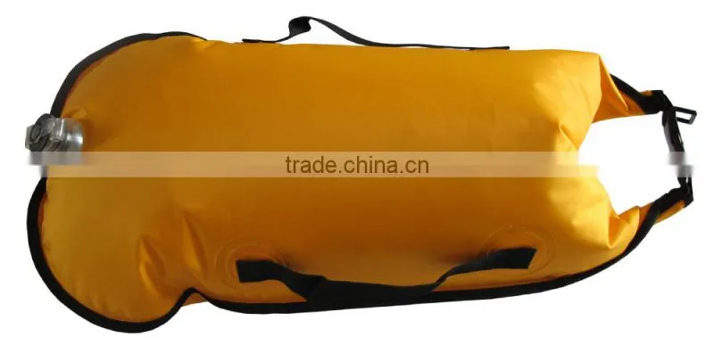Double layer cylinder style with two valves floating dry bag for swimming