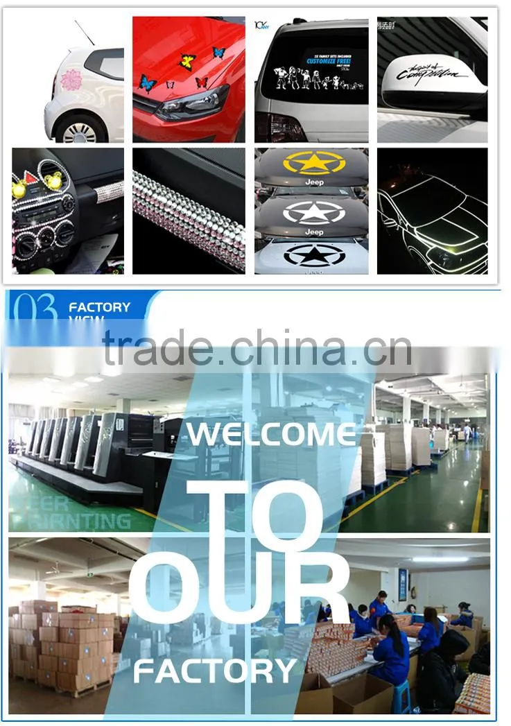 Custom Vinyl Car Sticker Car Decal Sticker Removable Car vinyl Sticker Waterproof Car Window Sticker