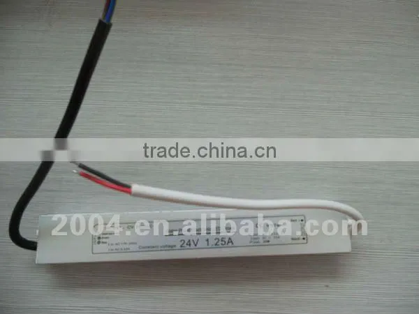 Waterproof led driver 30W 24V IP67 power supply with SAA CE new style
