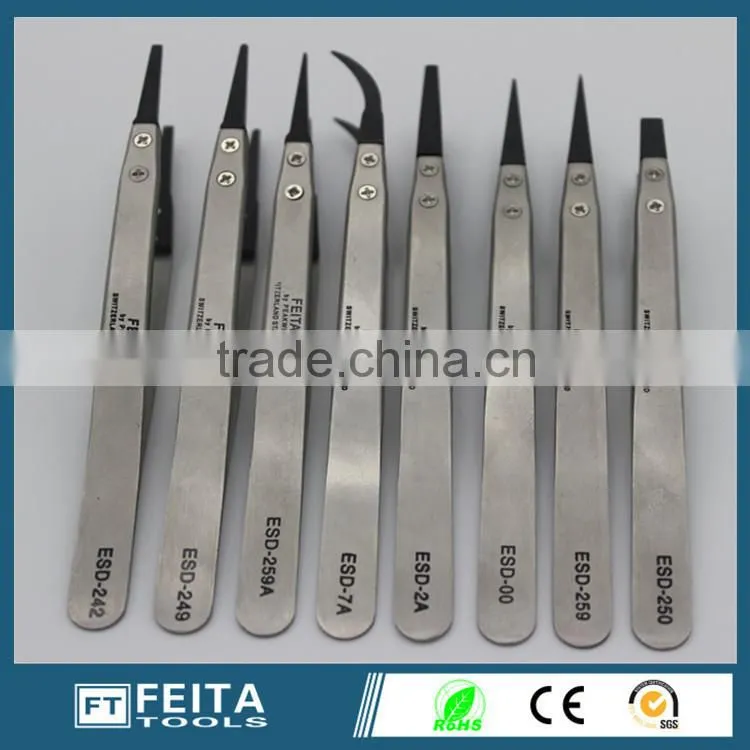 ESD stainless steel Replaceable Tip Tweezers/ESD tweezers