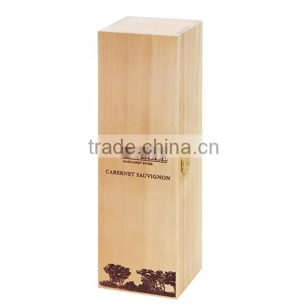 Trade assurance Ecofriendly pine wood custom wooden wine gift box for sale
