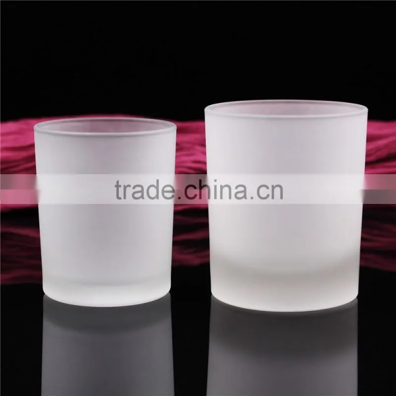 personalized luxury frosted glass jar for candle