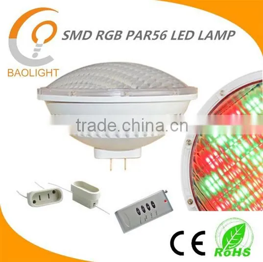 GX16D par56 led pool light RGB with controller synchronizing 36W plastic with aluminum housing