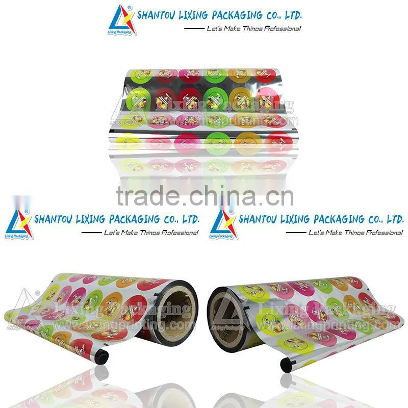 Metallic jelly cup sealing film