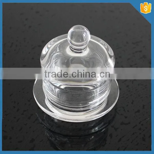 LXHY-T015 Christmas tableware Libby Style clear Crystal Glass Butter Dish