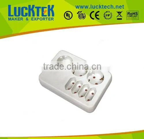 3+4ways Germany EU Power Extension Sockets outlets with ON/OFF switch
