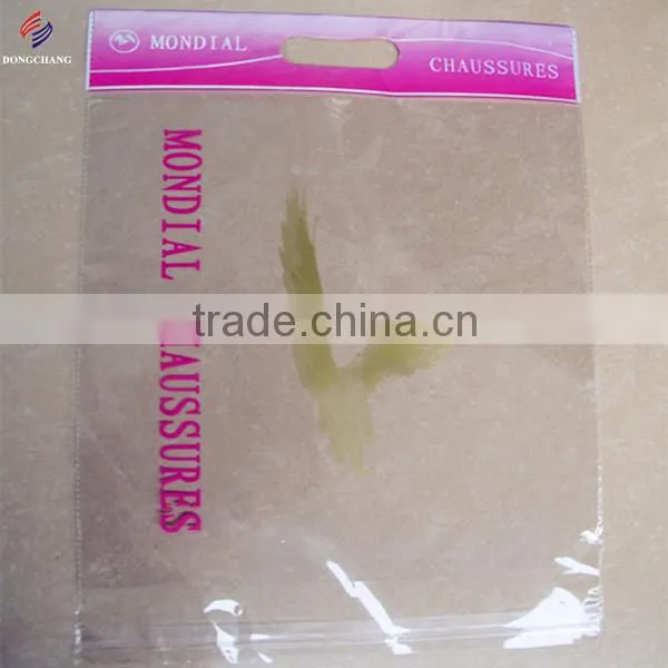 Self adhesive seal custom printed bopp plastic header bag with hang hole