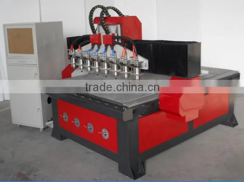 8 Heads CNC Sculpting Machine With Vacuum Table 1300*1800mm