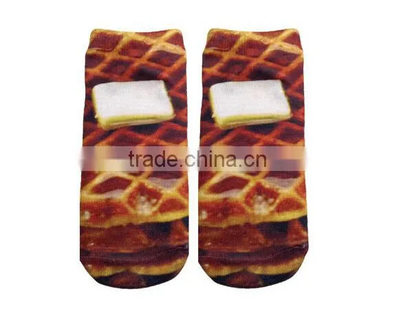 Wholesale Winter Best Warm Delicious Food Sublimation Sock