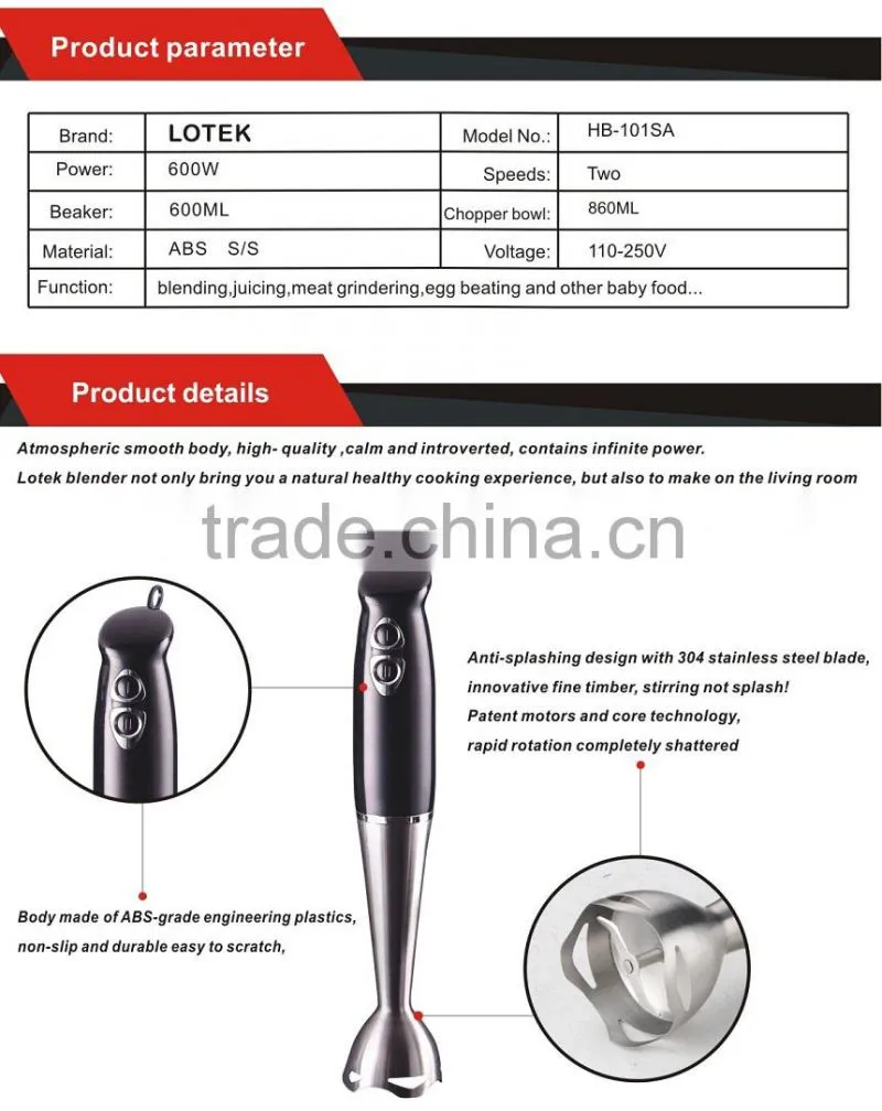 high speed food blender CB CE stick blender for soup